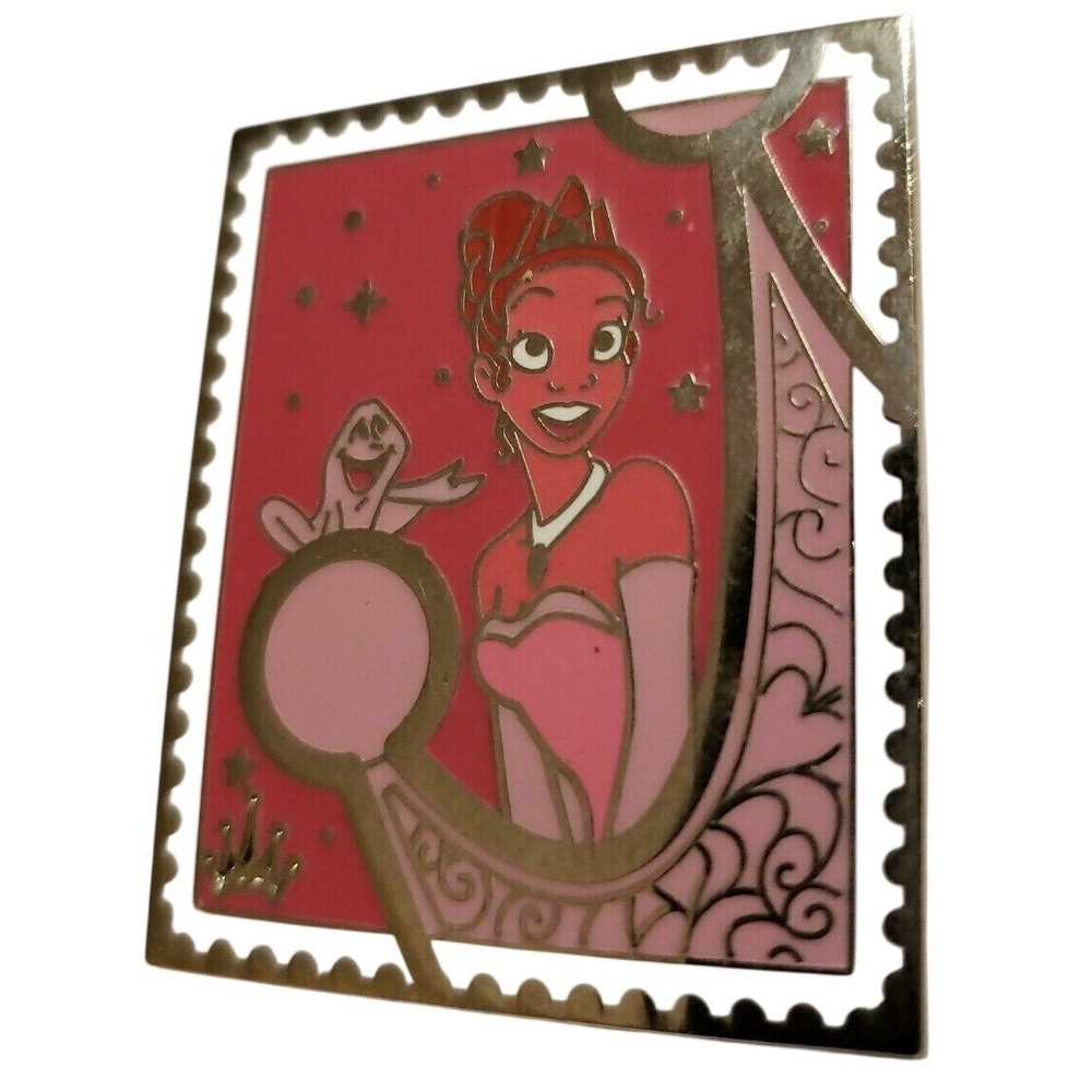 Disney Pin 82727 Chaser Princess Tiana Stamp Collection Limited Release Pink